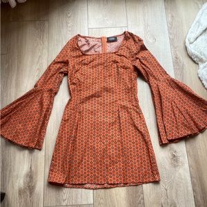 Bell Sleeve Mini Dress